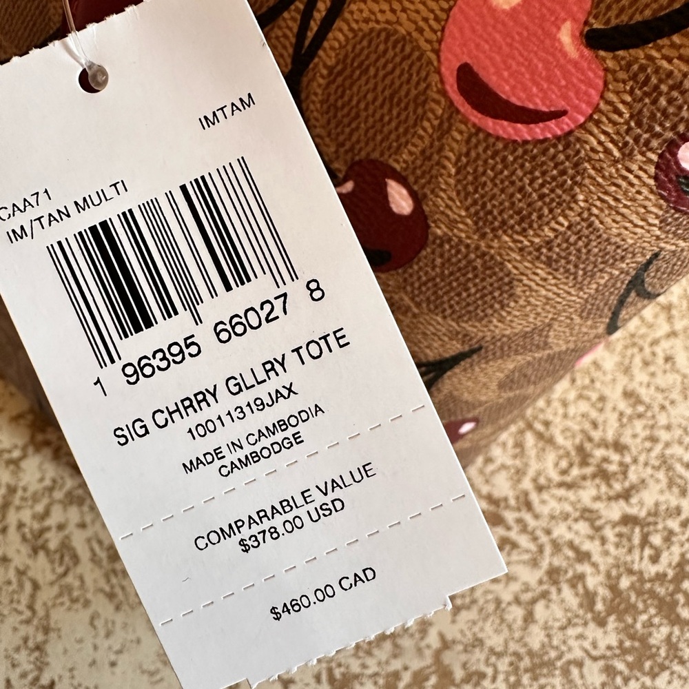Coach Cherry Print Tote and Wallet Set - Picture 9 of 14